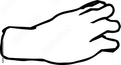 Rough sketch of hand sign