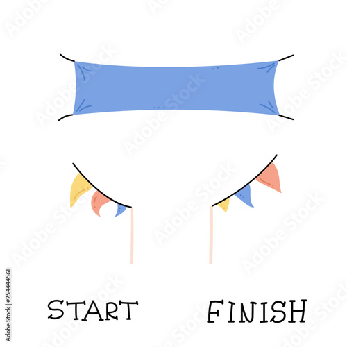 start and finish banner