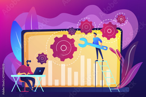 Computer troubleshooting concept vector illustration.