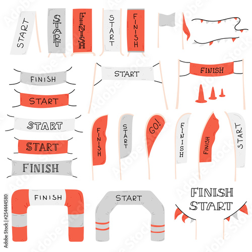 start and finish banner