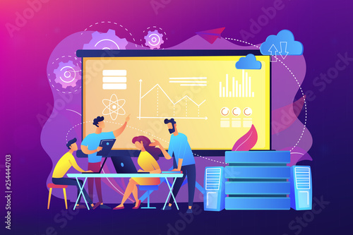 Big data conference concept vector illustration.
