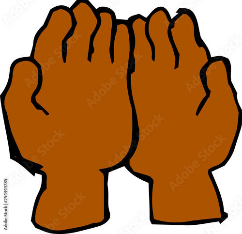 Sketch of Negro hand sign