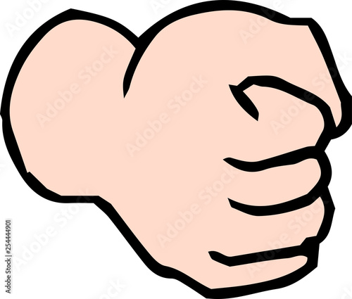 Sketch of Asian hand sign