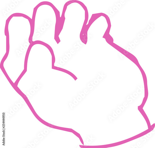Colorful Rough sketch of hand sign