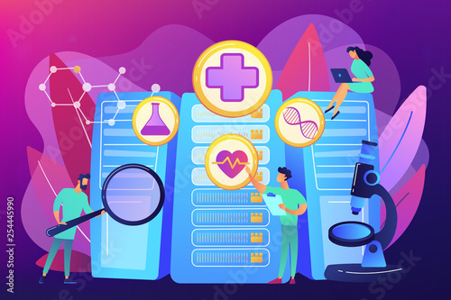 Big data healthcare concept vector illustration.