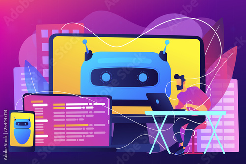 Digital wellbeing concept vector illustration.