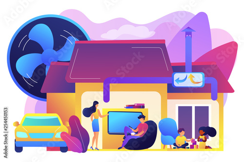 Ventilation system concept vector illustration.