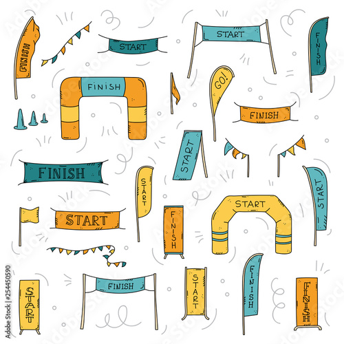 start and finish banner
