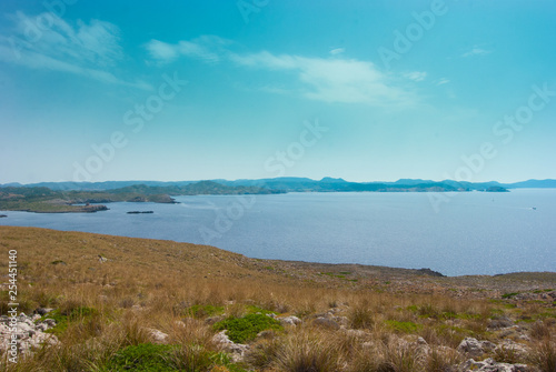 Beautiful panoramic view on Menorca coastline
