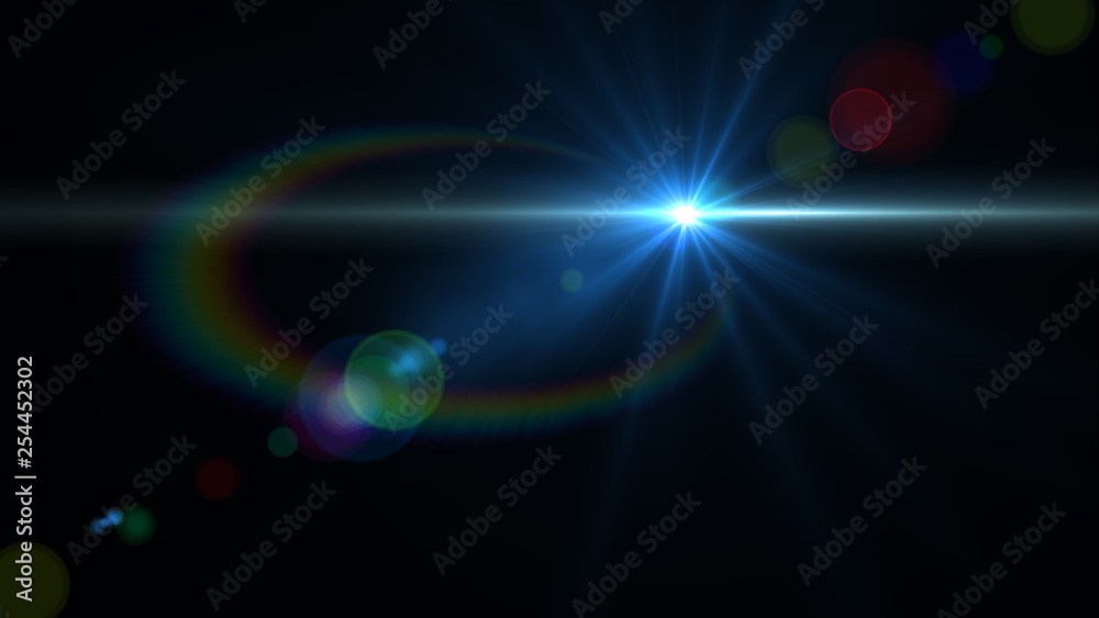Lens Flare light over Black Background. Easy to add overlay or screen filter over Photos Lens Flare light over Black Background. Easy to add overlay or screen filter over Photos