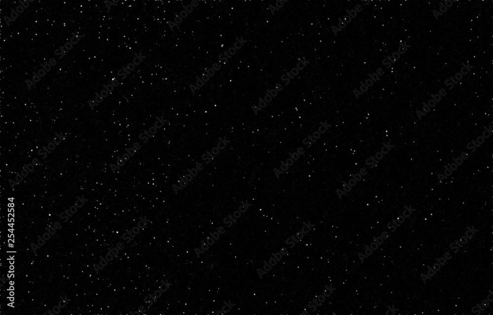 Starry sky, black and white background, white stars on black, night sky, scattering of stars