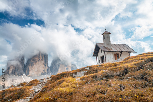 Small church in the Italian Alps