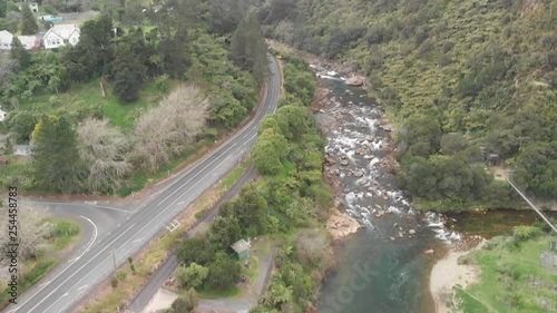 Aerial view of Karangahake Gorge - New Zealand photo