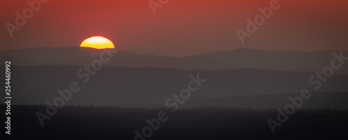 Landscape in sunset