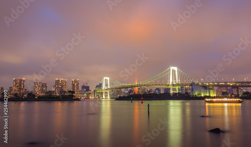 Tokyo cityscape with rainbow bridge view point from Odaiba, Tokyo, Japan © Akarapong Suppasarn