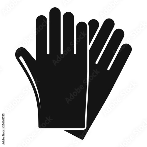 Rubber gloves icon. Simple illustration of rubber gloves vector icon for web design isolated on white background