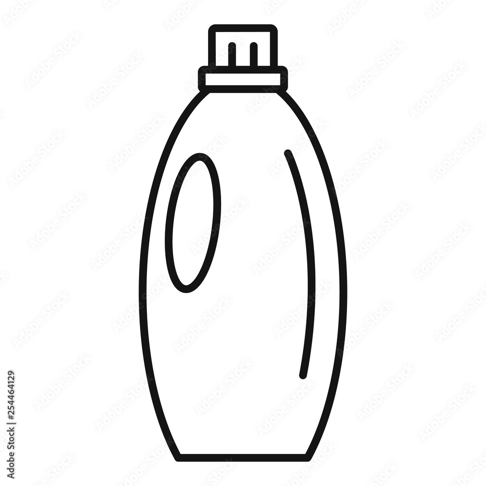 Obraz premium Gel wash bottle icon. Outline gel wash bottle vector icon for web design isolated on white background