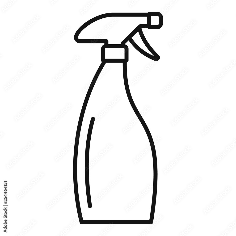Clean spray bottle icon. Outline clean spray bottle vector icon for web  design isolated on white background Stock Vector | Adobe Stock