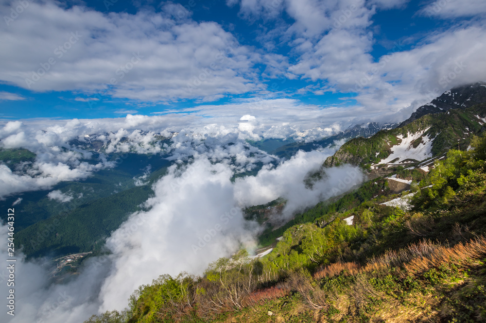 Fototapeta premium View of Caucasian mountains