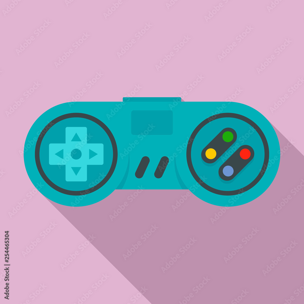 Gamepad icon. Flat illustration of gamepad vector icon for web design