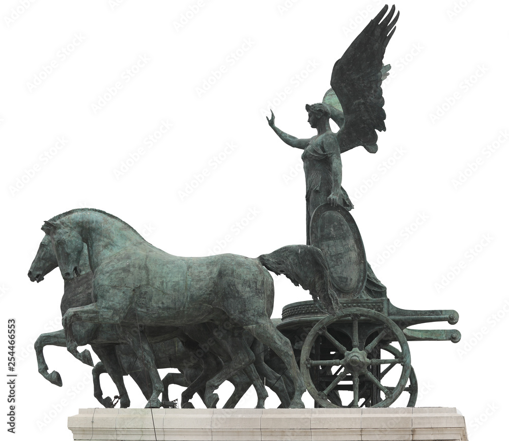 Fototapeta premium statue of the quadriga with angel which symbolizes the Unit of