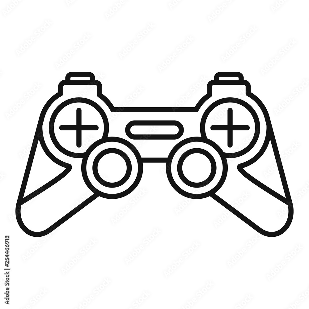 Fototapeta premium Joystick icon. Outline joystick vector icon for web design isolated on white background