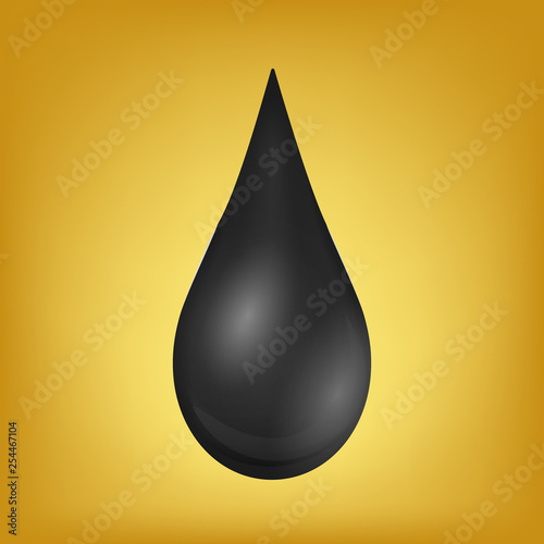 Creative vector illustration of petroleum drop, droplet of a crude gasoline or oil from pump industry, barrel isolated on transparent background. Art design template. Abstract concept graphic element photo