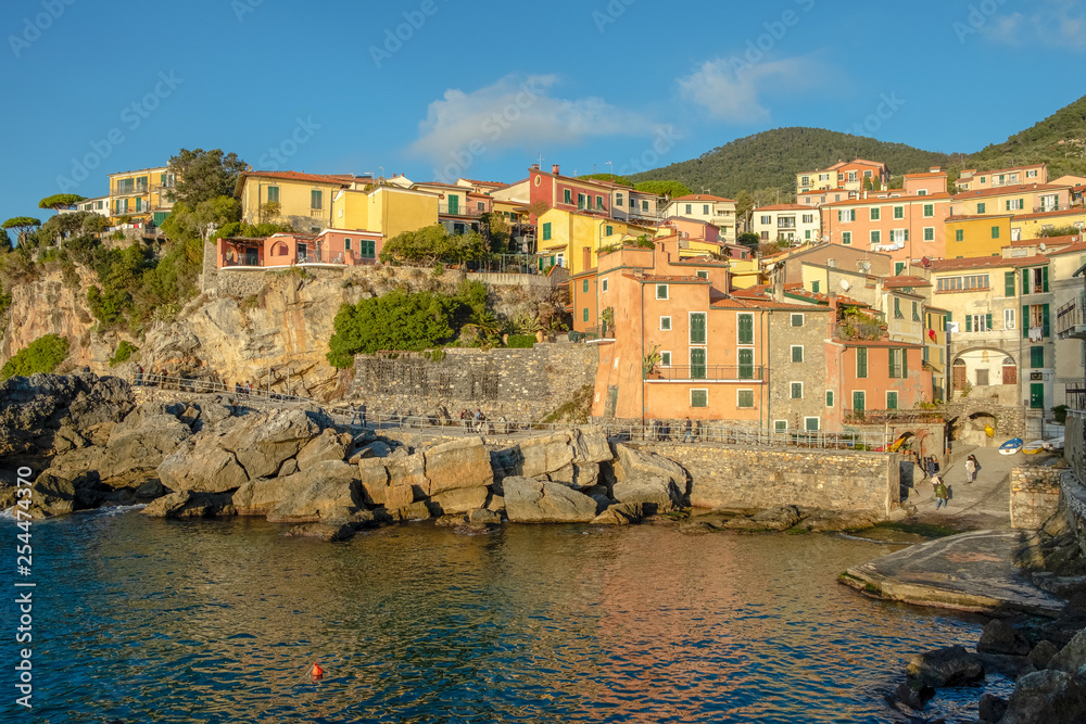 The 5 lands in the Liguria coast in Italy