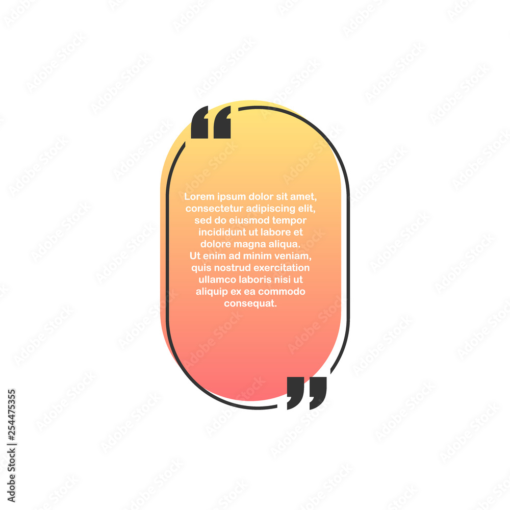 Naklejka premium Quote background . Creative Modern Material Design Quote template. Vector illustration.
