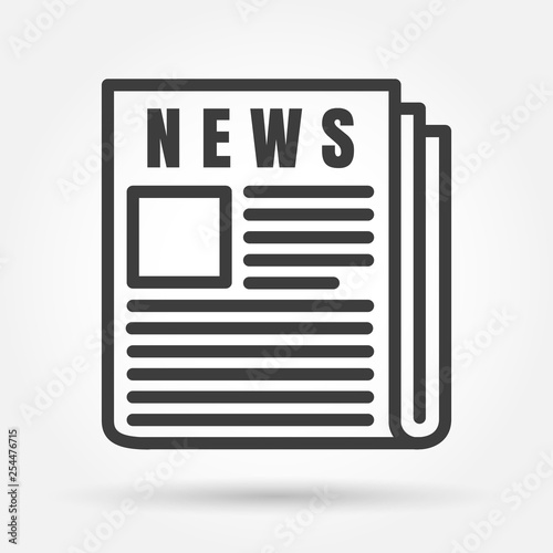 Newspaper line icon