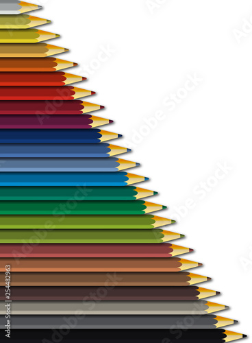 Sfondo di matite colorate allineate 
