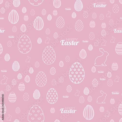 Seamless pattern with Easter elements. Vector