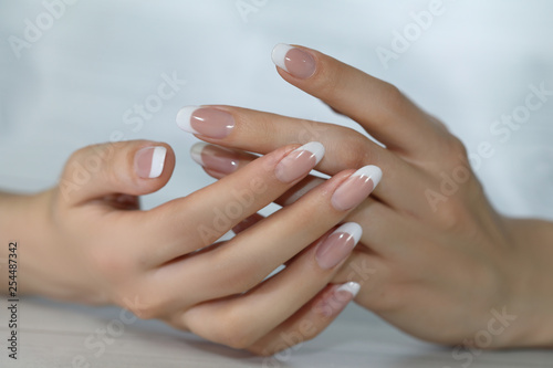 Beautiful Female Hands. Beautiful hands with perfect nails