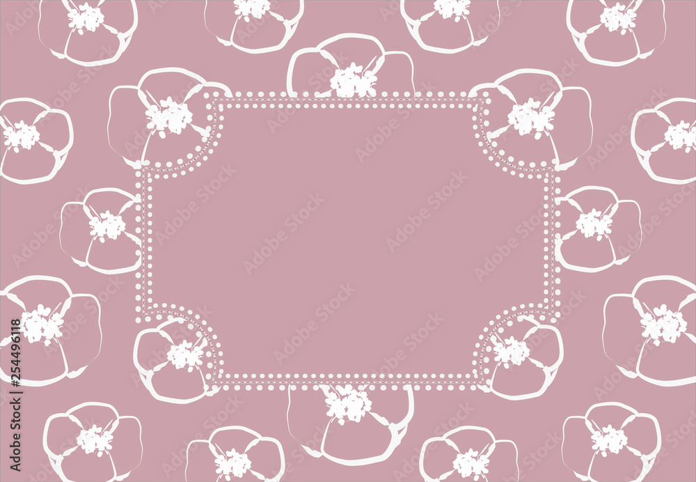 Vector frame with lovely poppies. Vector frame with lovely poppies.