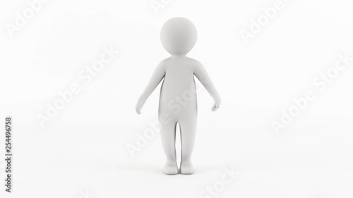 Wallpaper Mural 3D character animation - John Dough character jumping jacks animation Torontodigital.ca