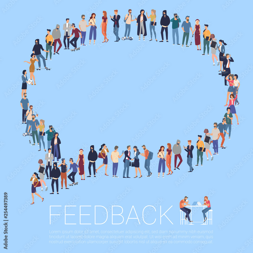 People crowd comment speech bubble People crowd comment speech bubble