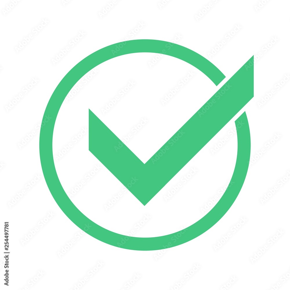 Green circle check mark. Confirmation tick okey marks, accepted marked agree pictogram success sign and positive checked confirm marking checks box for accepted checklist flat icon Green circle check mark. Confirmation tick okey marks, accepted marked agree pictogram success sign and positive checked confirm marking checks box for accepted checklist flat icon