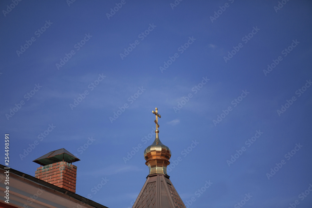 Orthodox Church. Cross Easter symbol.