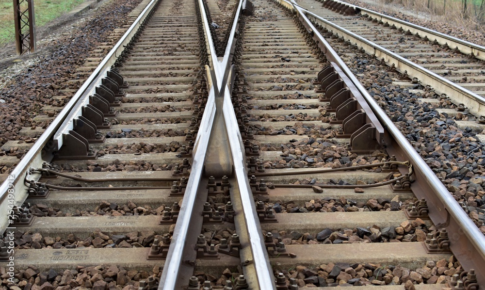 Fototapeta premium railway in the field