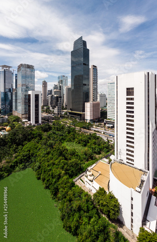 Aerial view of Jakarta business and financial district in Indonesia