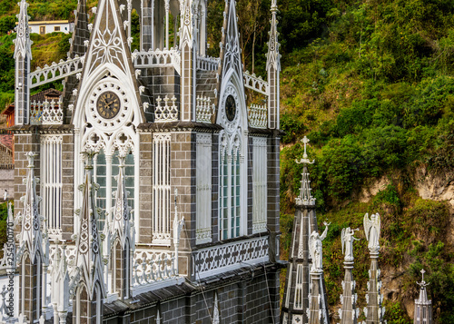Las Lajas Sanctuary, detailed view, Narino Departmant, Colombia photo