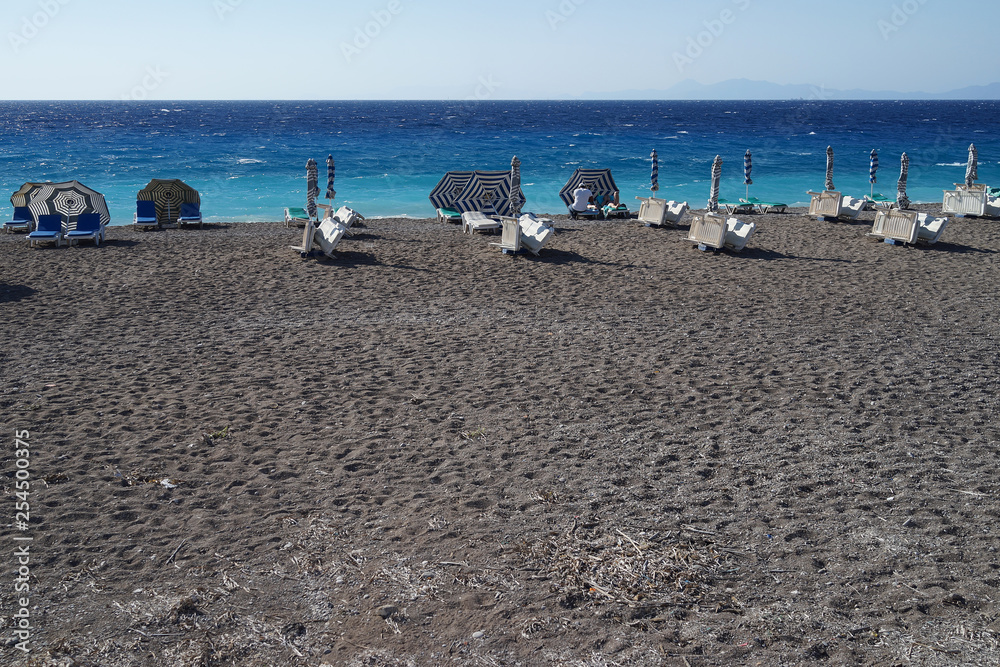 Beach on the island of Rhodes Greece Beach on the island of Rhodes Greece