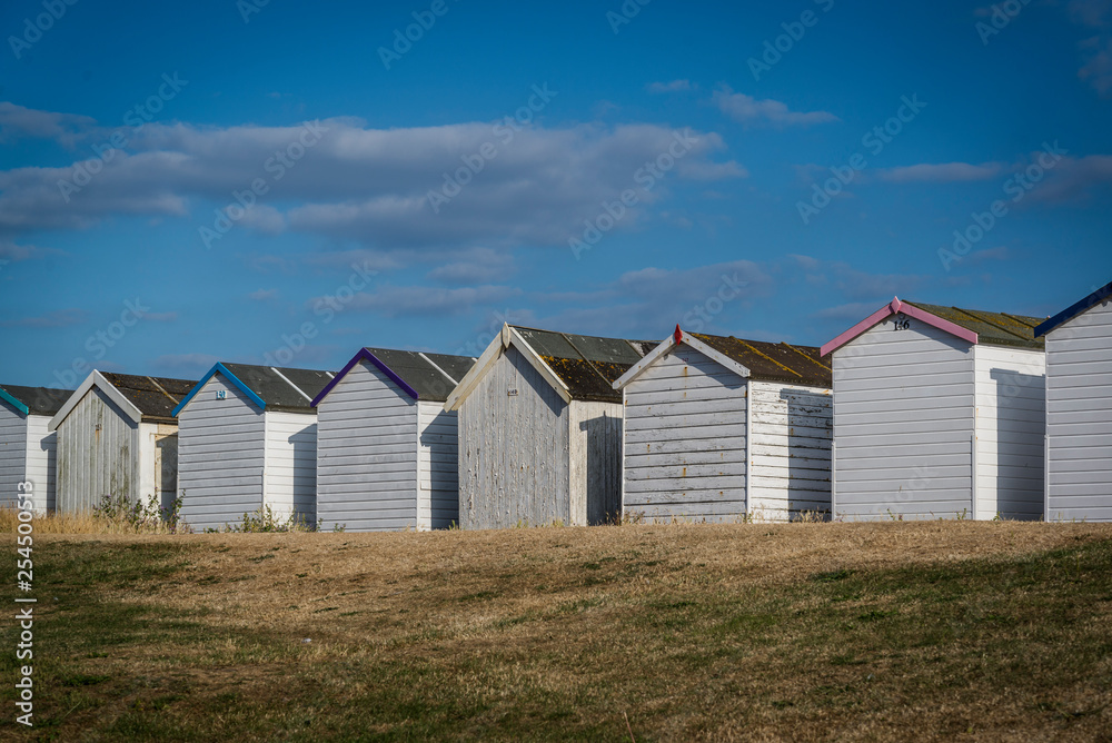 Beach huts, Goring-by-Sea, West Sussex, England, UK