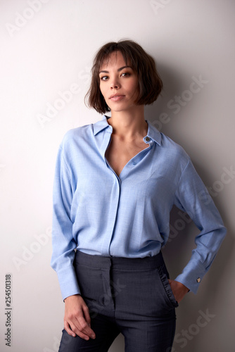 Businesswoman studio portrait