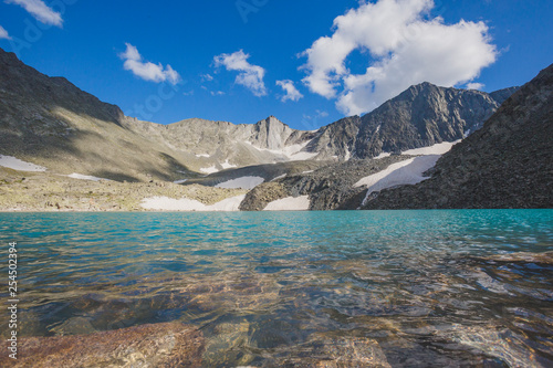 Upper Akchan lake. Altai landscape