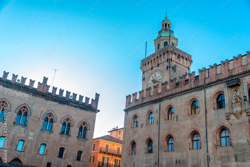 Bologna - the close-up on the detail of architecture