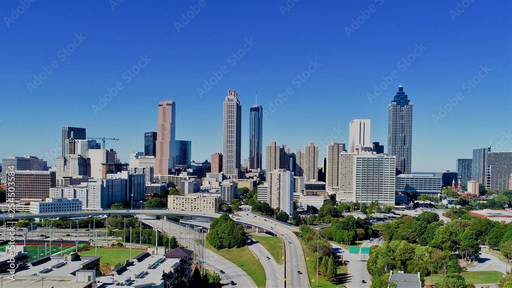 Obraz premium Aerial - Atlanta Skyline