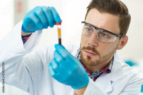 Male scientist working at the laboratory
