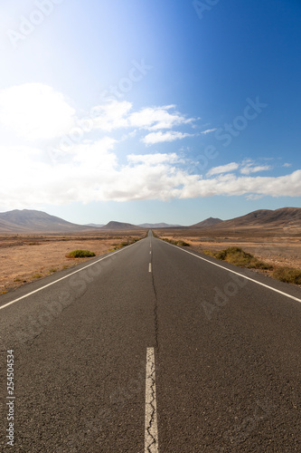 road views in fuerteventura desert