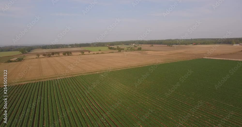 Aerial Shot, Swedish agriculture and farmland Aerial Shot, Swedish agriculture and farmland